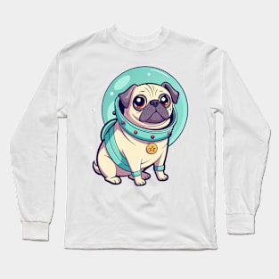 Astronaut Pug Long Sleeve T-Shirt